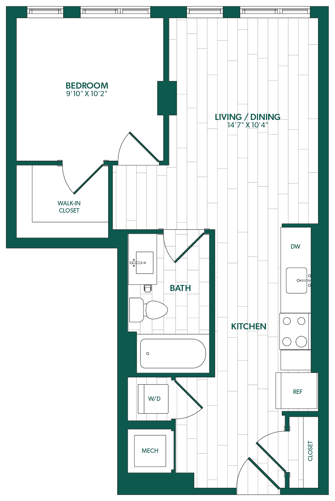 Floor Plan Image of Apartment Apt 0203